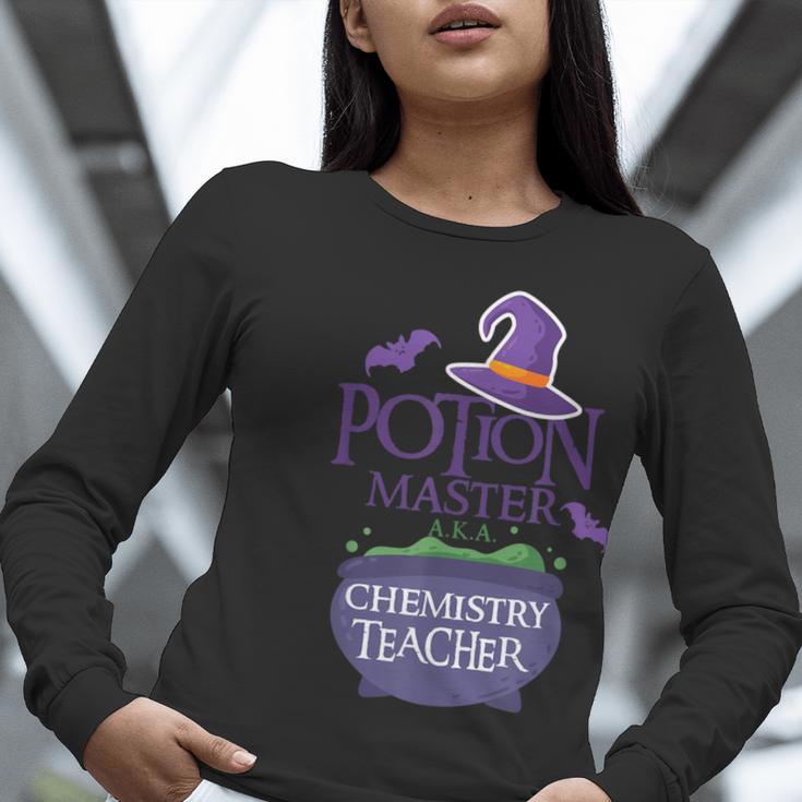 Chemistry Teacher Halloween Shirt School POTION MASTER Women Long Sleeve T-Shirt, funny gift