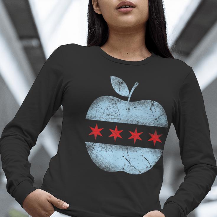 Chicago Flag Teacher School Cute Women Long Sleeve T-Shirt, funny gift Chicago Flag Teacher School Cute Women Long Sleeve T-Shirt, funny gift