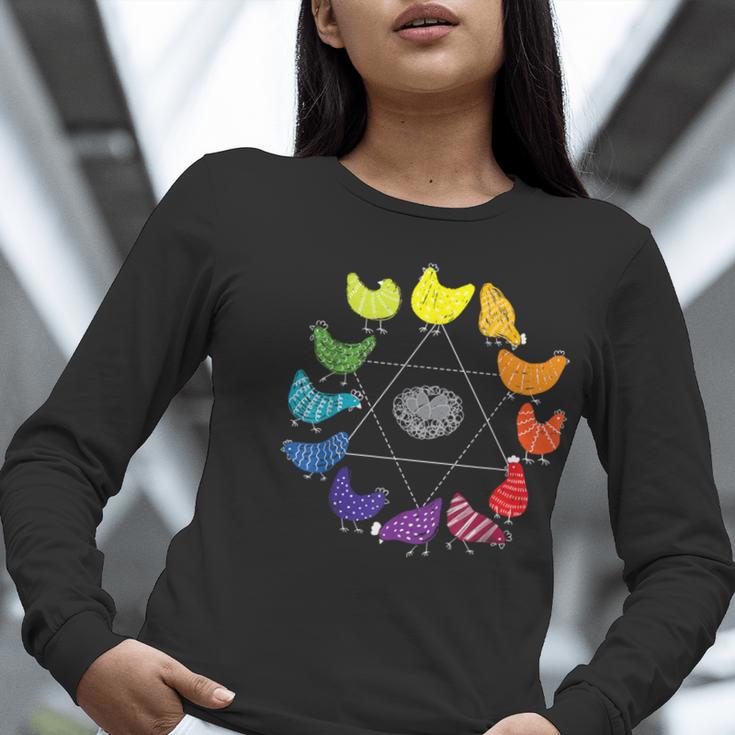 Chicken Themed Color Wheel Educational Art Teacher Artist Men Women Girls Kids Women Long Sleeve T-Shirt, funny gift Chicken Themed Color Wheel Educational Art Teacher Artist Men Women Girls Kids Women Long Sleeve T-Shirt, funny gift