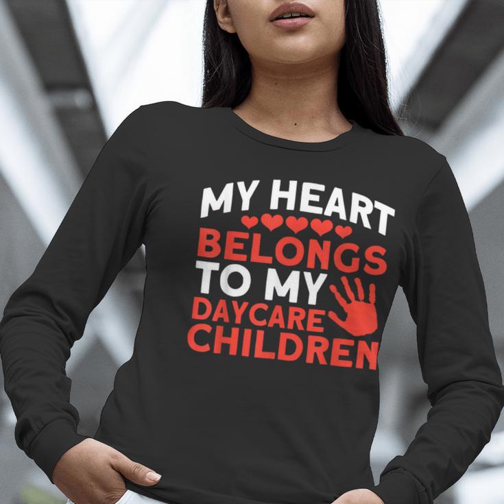 Childcare My Heart Belongs To Children Daycare Teacher Men Women Women Long Sleeve T-Shirt, funny gift