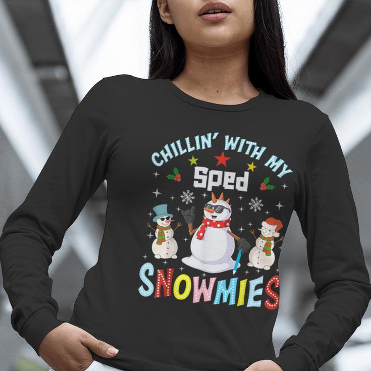 Chillin With My Sped Snowmies Teacher Student Christmas Women Long Sleeve T-Shirt, funny gift Chillin With My Sped Snowmies Teacher Student Christmas Women Long Sleeve T-Shirt, funny gift