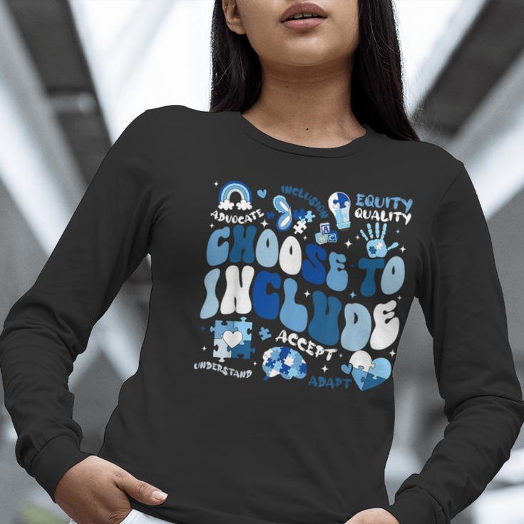 Choose To Include Inclusion Matters Autism Awareness Teacher Women Long Sleeve T-Shirt, funny gift