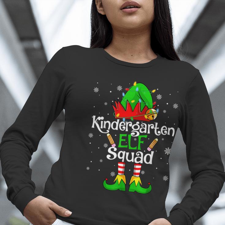 Christmas Kindergarten Elf Squad Teacher Student Women Long Sleeve T-Shirt, funny gift Christmas Kindergarten Elf Squad Teacher Student Women Long Sleeve T-Shirt, funny gift