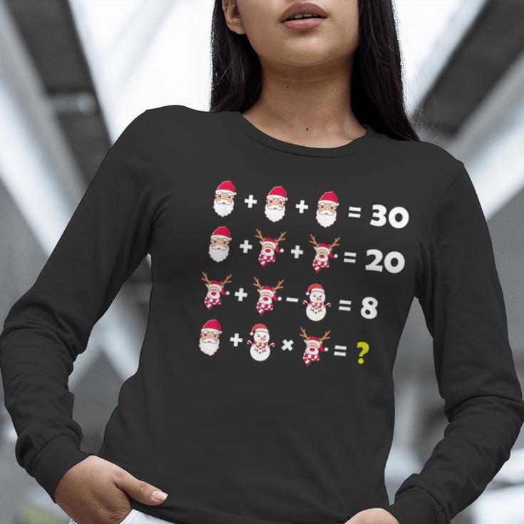 Christmas Math Quiz Teacher Equation Math Teacher Women Long Sleeve T-Shirt, funny gift Christmas Math Quiz Teacher Equation Math Teacher Women Long Sleeve T-Shirt, funny gift