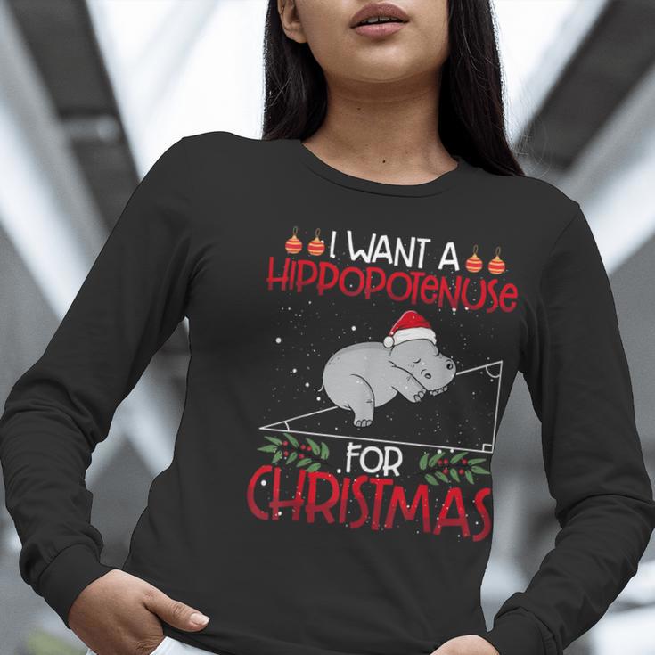 Christmas Math Teacher Hypotenuse Math Hippotenuse Men Women Women Long Sleeve T-Shirt, funny gift