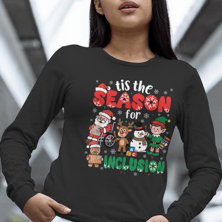 Christmas Sped Teacher Tis The Season For Inclusion Women Women Long Sleeve T-Shirt, funny gift