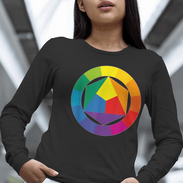 Color Wheel Palette Shirt Artist Painter Art Teacher Tshirt Women Long Sleeve T-Shirt, funny gift