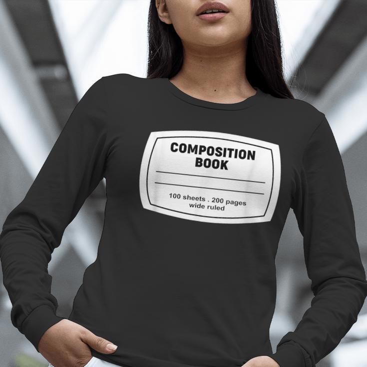 Composition Notebook Halloween Costume Teacher Student Women Long Sleeve T-Shirt, funny gift Composition Notebook Halloween Costume Teacher Student Women Long Sleeve T-Shirt, funny gift