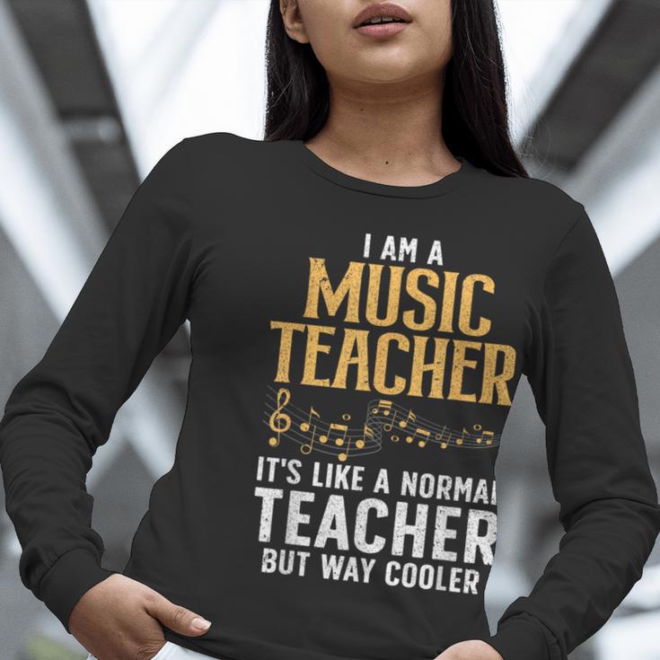 Cool Music Teacher Art For Men Women School Orchestra Coach Women Long Sleeve T-Shirt, funny gift