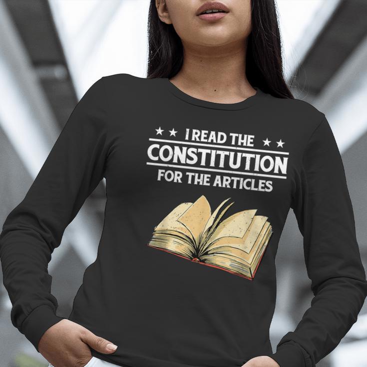 Cool History Teacher Read The Constitution For The Articles Women Long Sleeve T-Shirt, History Teacher Shirts, funny gift