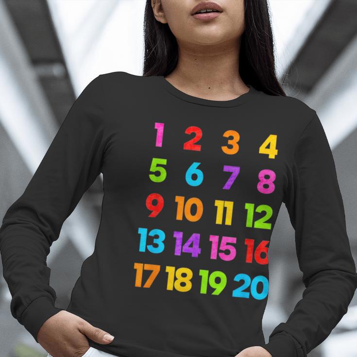 Counting 1-10 Learn To Count Number School Kids Teacher Women Long Sleeve T-Shirt, funny gift Counting 1-10 Learn To Count Number School Kids Teacher Women Long Sleeve T-Shirt, funny gift