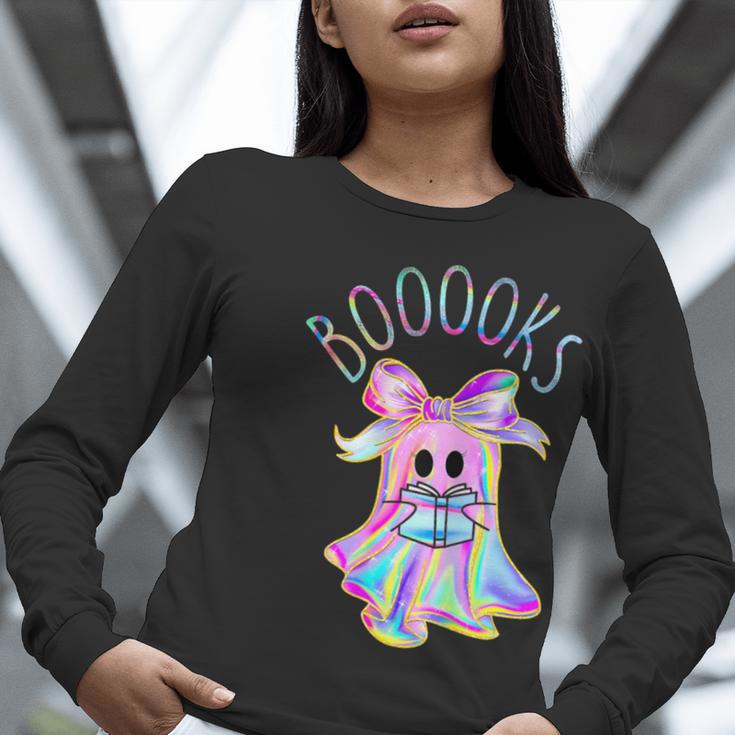 Cute Ghost Book Reading Halloween Teacher Top Girls Women Women Long Sleeve T-Shirt, funny gift Cute Ghost Book Reading Halloween Teacher Top Girls Women Women Long Sleeve T-Shirt, funny gift