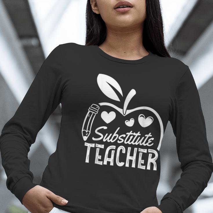 Cute Substitute Teacher Appreciation Men Women Women Long Sleeve T-Shirt, funny gift Cute Substitute Teacher Appreciation Men Women Women Long Sleeve T-Shirt, funny gift