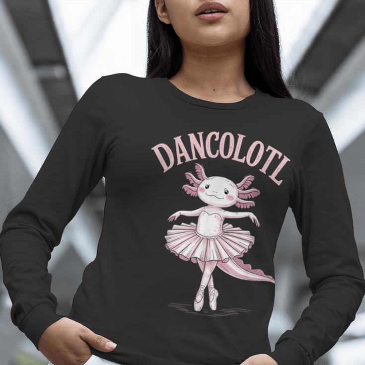 Dancolotl Ballerina Axolotl Ballet Dance Teacher Women Long Sleeve T-Shirt, funny gift