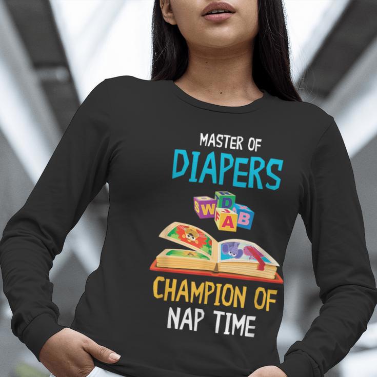 Daycare Provider Master Of Diapers Childcare Teacher Women Long Sleeve T-Shirt, funny gift Daycare Provider Master Of Diapers Childcare Teacher Women Long Sleeve T-Shirt, funny gift