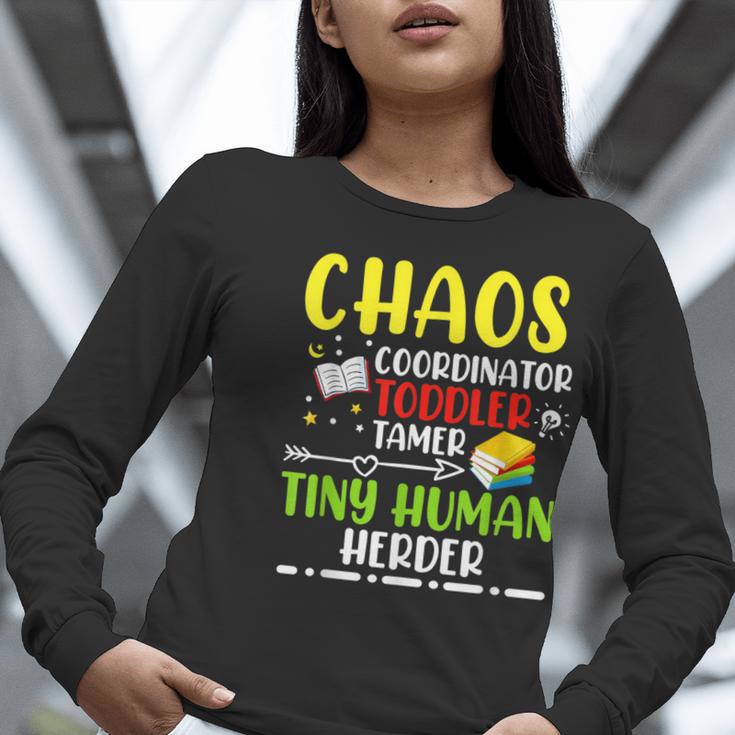 Daycare Teacher School Chaos Coordinator Toddler Tamer For Men Women Kids Women Long Sleeve T-Shirt, funny gift Daycare Teacher School Chaos Coordinator Toddler Tamer For Men Women Kids Women Long Sleeve T-Shirt, funny gift