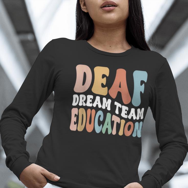 Deaf Dream Team Education Deaf Education Teacher Women Long Sleeve T-Shirt, funny gift Deaf Dream Team Education Deaf Education Teacher Women Long Sleeve T-Shirt, funny gift