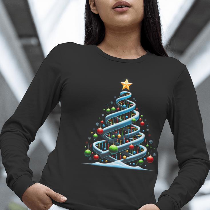 DNA Helix Christmas Tree Scientist Biology Science Teacher Women Long Sleeve T-Shirt, Science Teacher Shirts, funny gift DNA Helix Christmas Tree Scientist Biology Science Teacher Women Long Sleeve T-Shirt, Science Teacher Shirts, funny gift