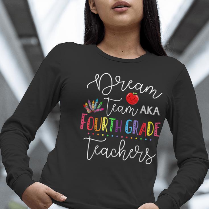 Dream Team Fourth Grade Teachers Back To School 4th Grade Women Long Sleeve T-Shirt, funny gift Dream Team Fourth Grade Teachers Back To School 4th Grade Women Long Sleeve T-Shirt, funny gift