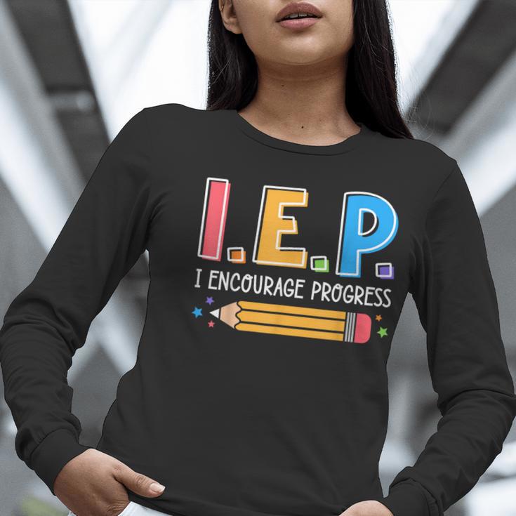 I E P I Encourage Progress Special Education Teacher Women Long Sleeve T-Shirt, funny gift I E P I Encourage Progress Special Education Teacher Women Long Sleeve T-Shirt, funny gift