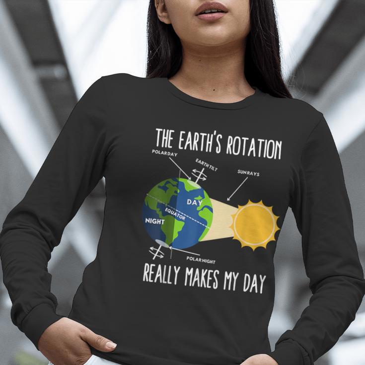 Earth Rotation Earth Day Science Teacher Kids Women Women Long Sleeve T-Shirt, Science Teacher Shirts, funny gift Earth Rotation Earth Day Science Teacher Kids Women Women Long Sleeve T-Shirt, Science Teacher Shirts, funny gift