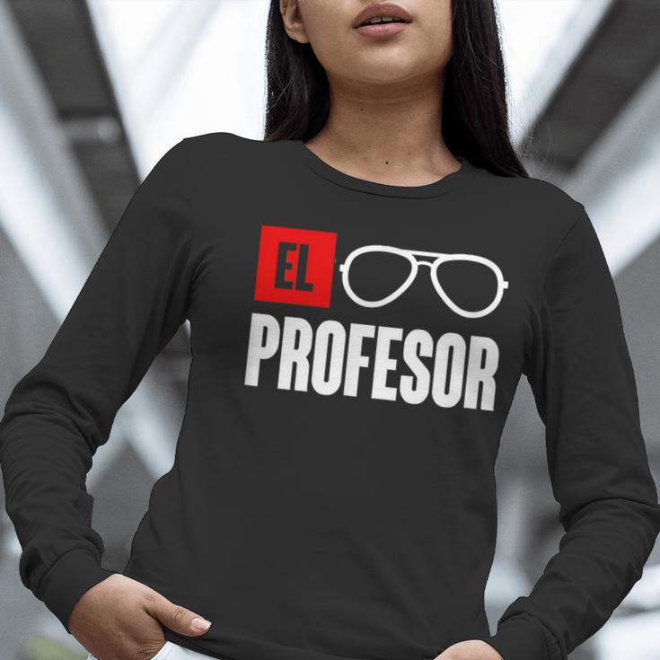 El Professor Money Costume Profesor Glasses Men Teacher Gift Women Long Sleeve T-Shirt, funny gift El Professor Money Costume Profesor Glasses Men Teacher Gift Women Long Sleeve T-Shirt, funny gift