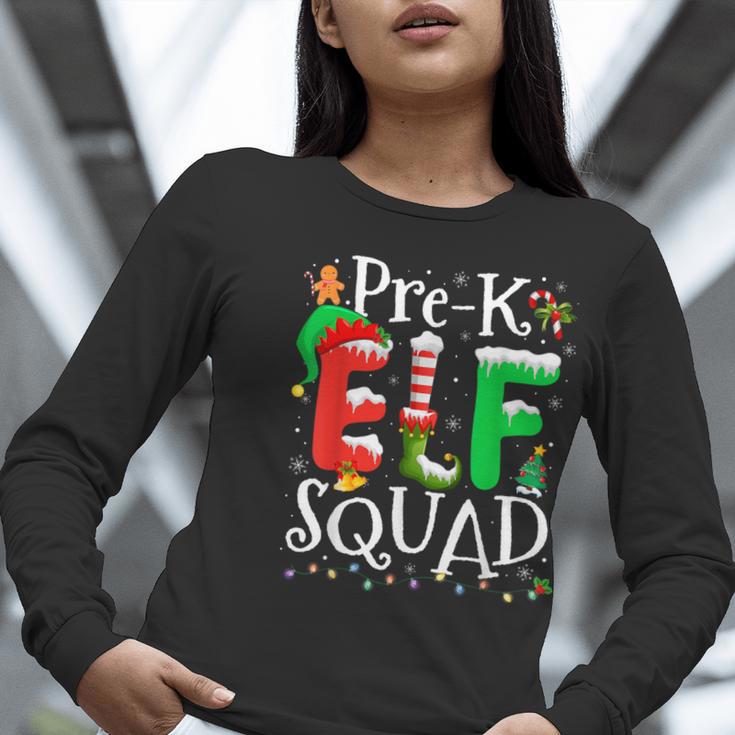 Elf Squad Pre-k Teacher Christmas Child Xmas Women Long Sleeve T-Shirt, funny gift