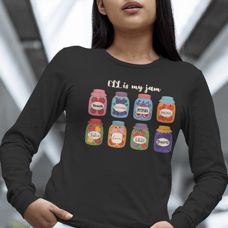 ELL Is My Jam English Language Learner Aide ELL Teacher Women Long Sleeve T-Shirt, English Teacher Shirts, funny gift ELL Is My Jam English Language Learner Aide ELL Teacher Women Long Sleeve T-Shirt, English Teacher Shirts, funny gift