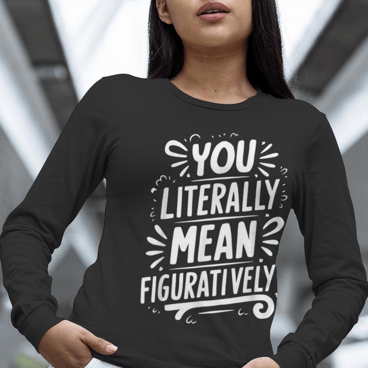 English Teacher Grammar Police Language Nerd You Literally Mean Figuratively V-Neck Modern Short Sleeve Small Women Long Sleeve T-Shirt, English Teacher Shirts, funny gift English Teacher Grammar Police Language Nerd You Literally Mean Figuratively V-Neck Modern Short Sleeve Small Women Long Sleeve T-Shirt, English Teacher Shirts, funny gift