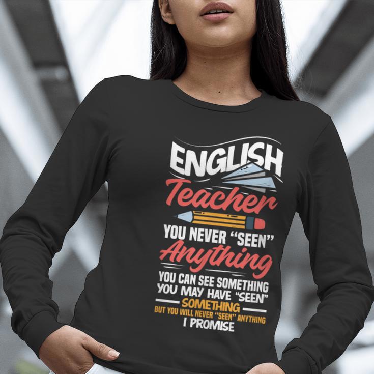 English Teacher Women Long Sleeve T-Shirt, English Teacher Shirts, funny gift