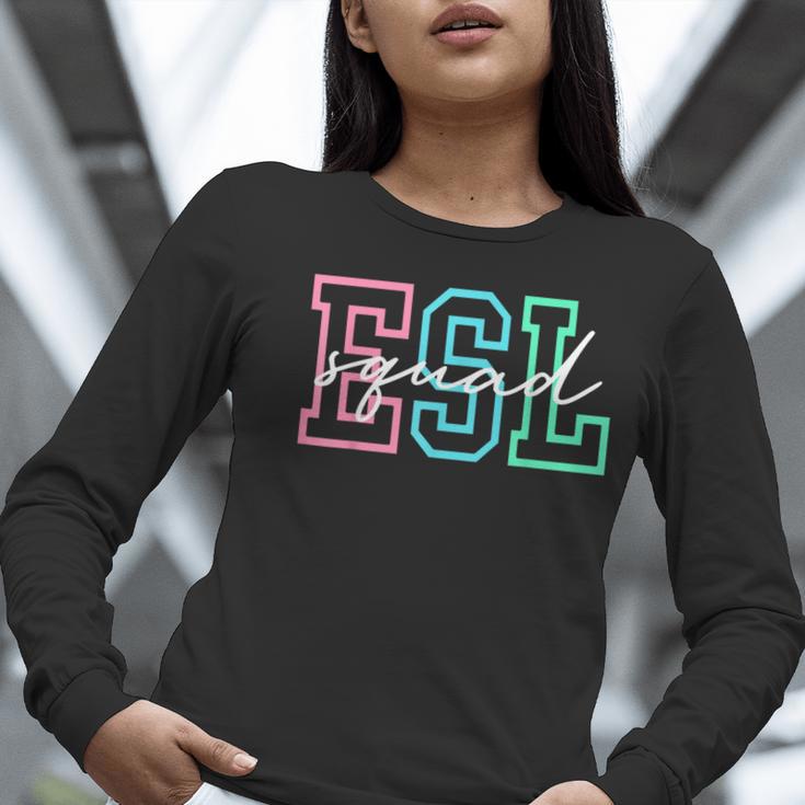 ESL Squad Teacher English As A Second Language Women Long Sleeve T-Shirt, Esl Teacher Shirts, English Teacher Shirts, funny gift ESL Squad Teacher English As A Second Language Women Long Sleeve T-Shirt, Esl Teacher Shirts, English Teacher Shirts, funny gift