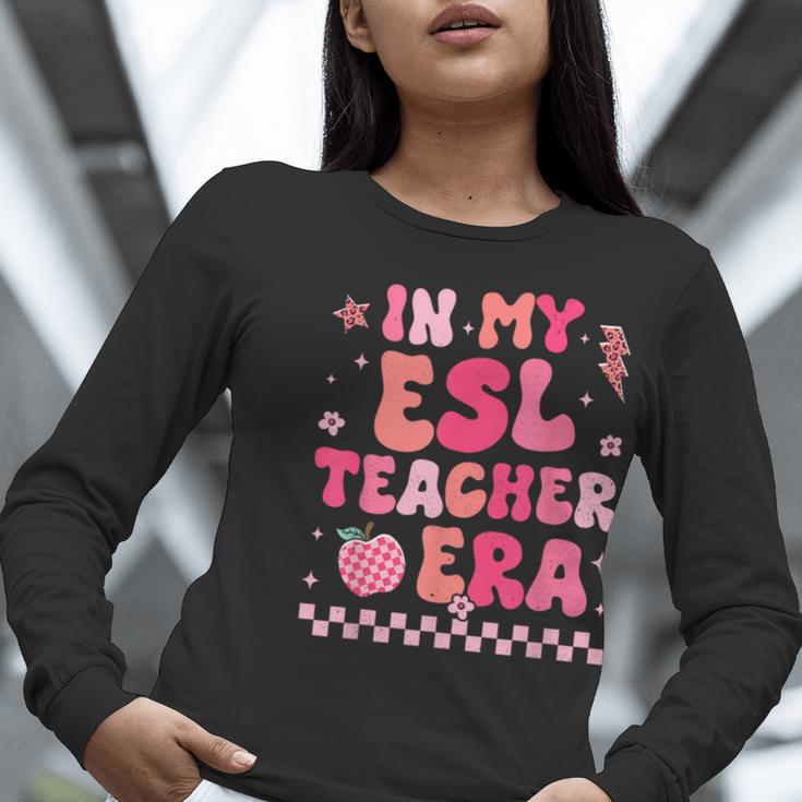 In My Esl Teacher Era Back To School ESL Teacher Groovy Women Long Sleeve T-Shirt, Esl Teacher Shirts, Groovy Teacher Shirts, funny gift In My Esl Teacher Era Back To School ESL Teacher Groovy Women Long Sleeve T-Shirt, Esl Teacher Shirts, Groovy Teacher Shirts, funny gift