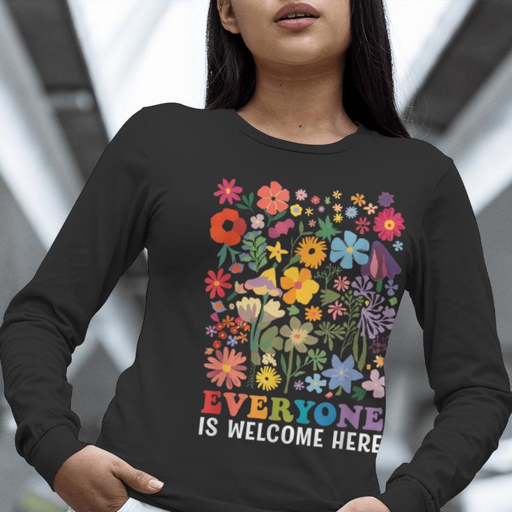 Everyone Is Welcome Here Tshirt Idaho Teacher Support Retro Women Long Sleeve T-Shirt, funny gift Everyone Is Welcome Here Tshirt Idaho Teacher Support Retro Women Long Sleeve T-Shirt, funny gift
