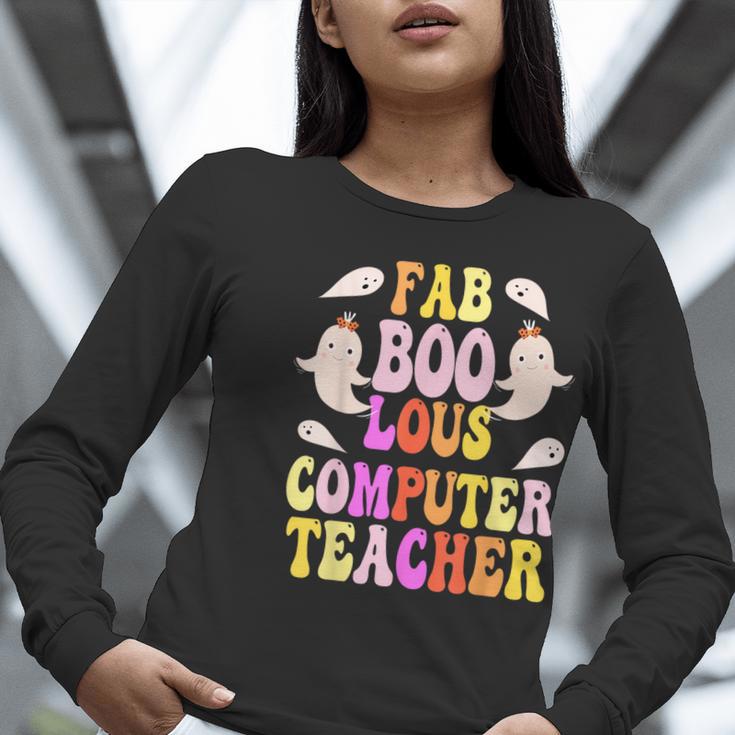 Faboolous COMPUTER TEACHER Costume This Is My Spooky Mom Dad Women Long Sleeve T-Shirt, funny gift