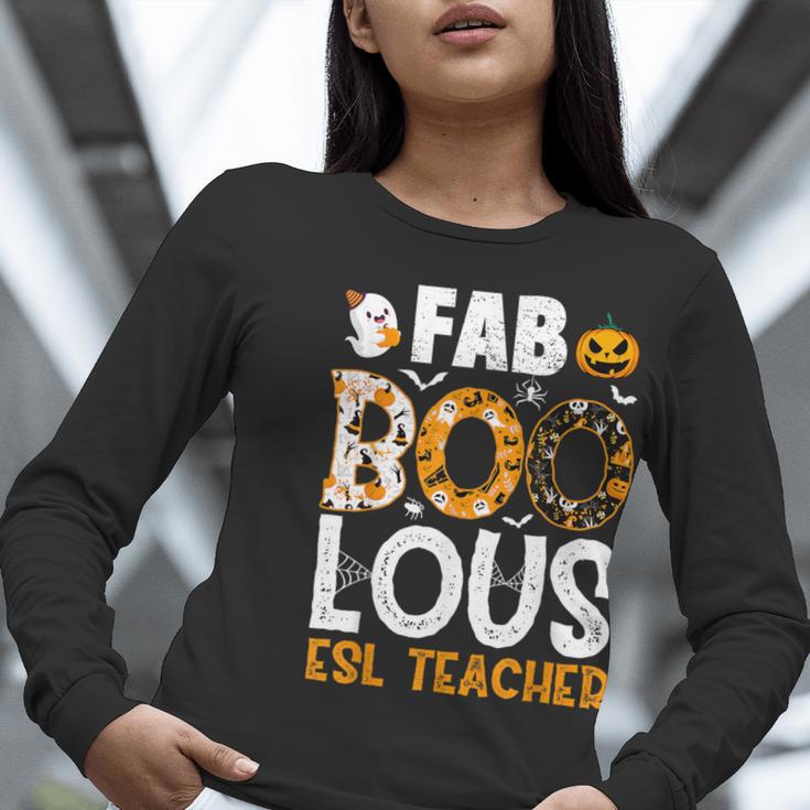 Faboolous ESL ESOL Teacher Spooky Teacher Halloween Costume For Men Women Women Long Sleeve T-Shirt, Esl Teacher Shirts, funny gift