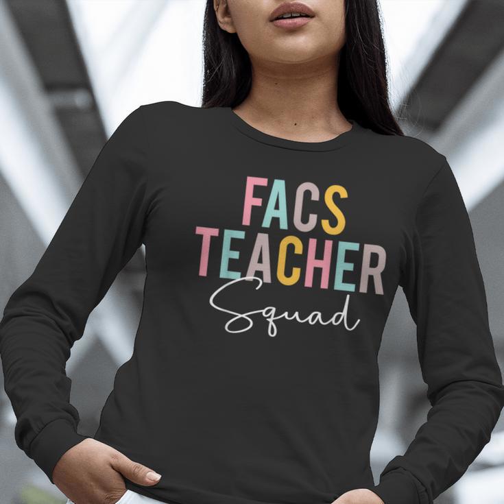 FACS Teacher Squad Colorful Appreciation Day Back To School Men Women Girls Kids Women Long Sleeve T-Shirt, funny gift