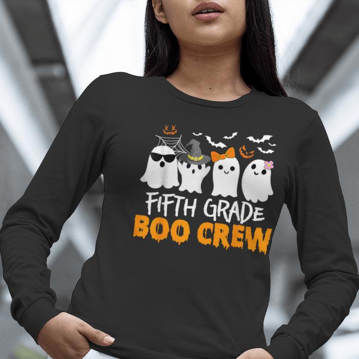 Fifth Grade Boo Crew Halloween Teacher Costume Women Long Sleeve T-Shirt, funny gift