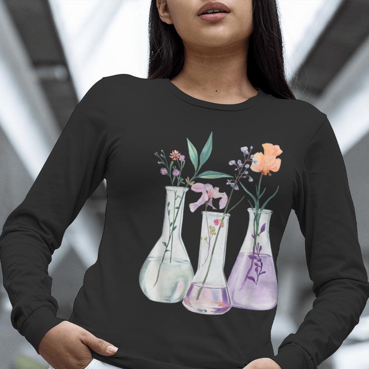 Flowers Test Tube Chemistry Student Science Teacher Women Women Long Sleeve T-Shirt, Science Teacher Shirts, funny gift Flowers Test Tube Chemistry Student Science Teacher Women Women Long Sleeve T-Shirt, Science Teacher Shirts, funny gift