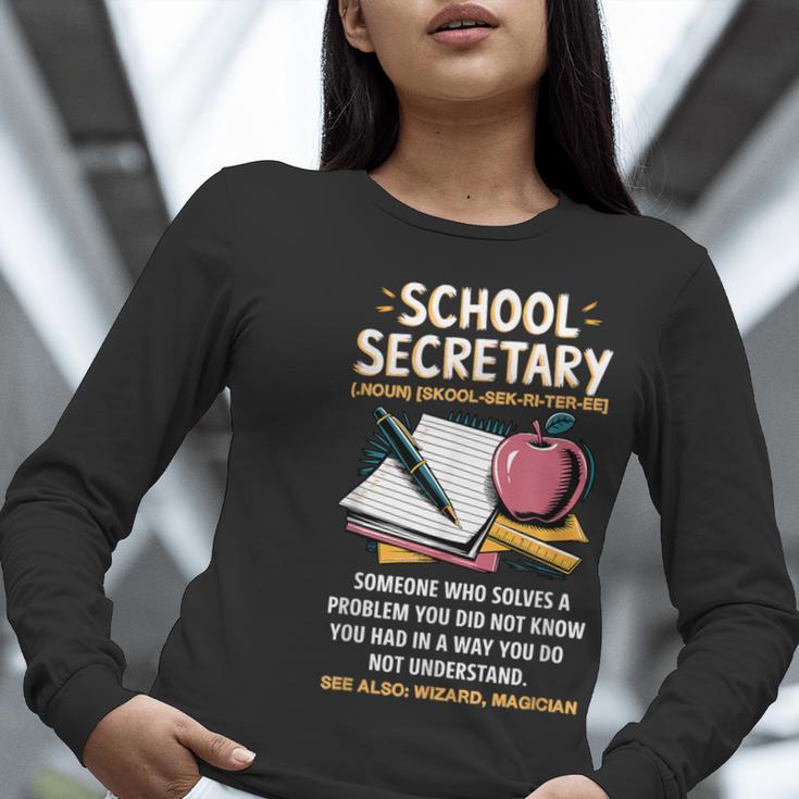 Front Office Teacher Admin Meaning School Secretary Women Long Sleeve T-Shirt, funny gift Front Office Teacher Admin Meaning School Secretary Women Long Sleeve T-Shirt, funny gift