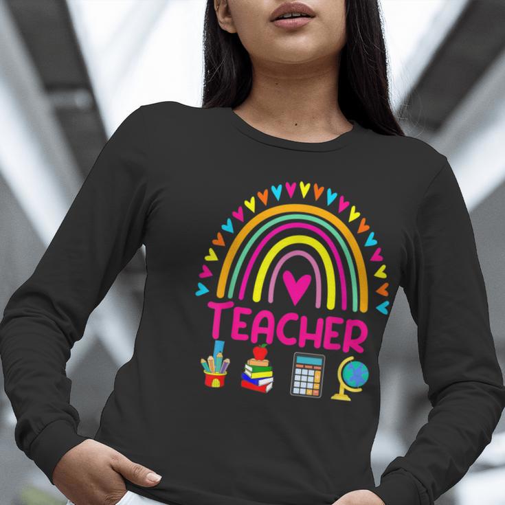 Future Kids Career Teacher Rainbow Boy Girl Graduations Women Long Sleeve T-Shirt, Future Teacher Shirts, funny gift
