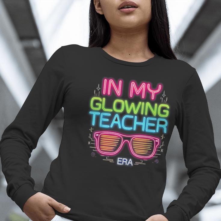 In My Glowing Teacher Era Groovy Colorful Bright Women Long Sleeve T-Shirt, Groovy Teacher Shirts, funny gift In My Glowing Teacher Era Groovy Colorful Bright Women Long Sleeve T-Shirt, Groovy Teacher Shirts, funny gift