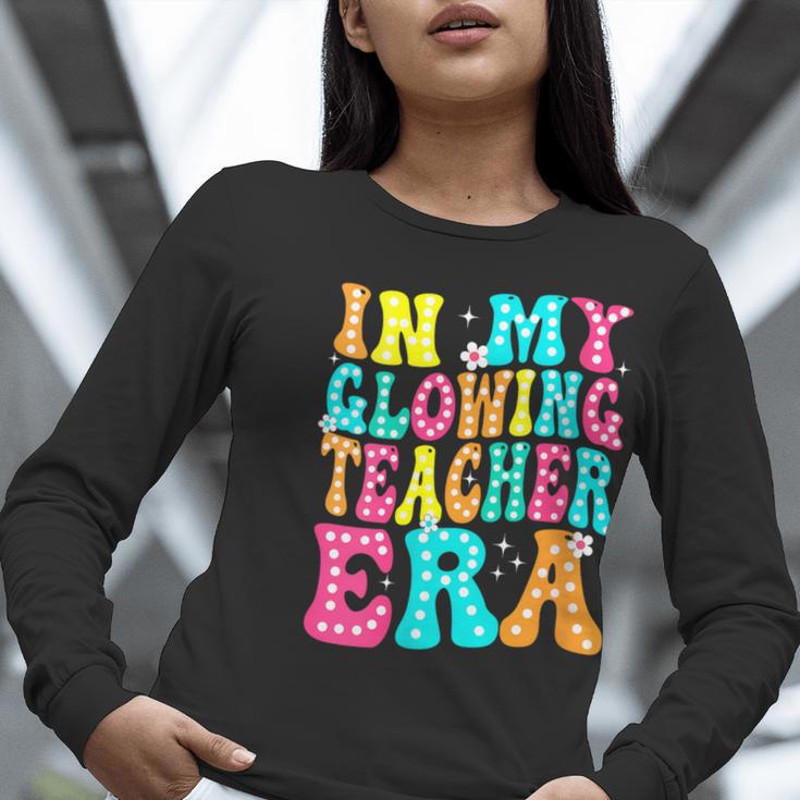 In My Glowing Teacher Era Groovy Colorful Bright Women Long Sleeve T-Shirt, Groovy Teacher Shirts, funny gift In My Glowing Teacher Era Groovy Colorful Bright Women Long Sleeve T-Shirt, Groovy Teacher Shirts, funny gift