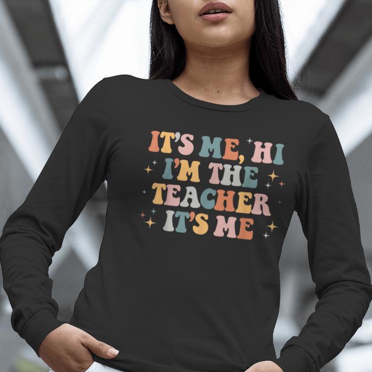 Groovy Its Me Hi Im The Teacher It’s Me Back To School Women Long Sleeve T-Shirt, Groovy Teacher Shirts, funny gift Groovy Its Me Hi Im The Teacher It’s Me Back To School Women Long Sleeve T-Shirt, Groovy Teacher Shirts, funny gift