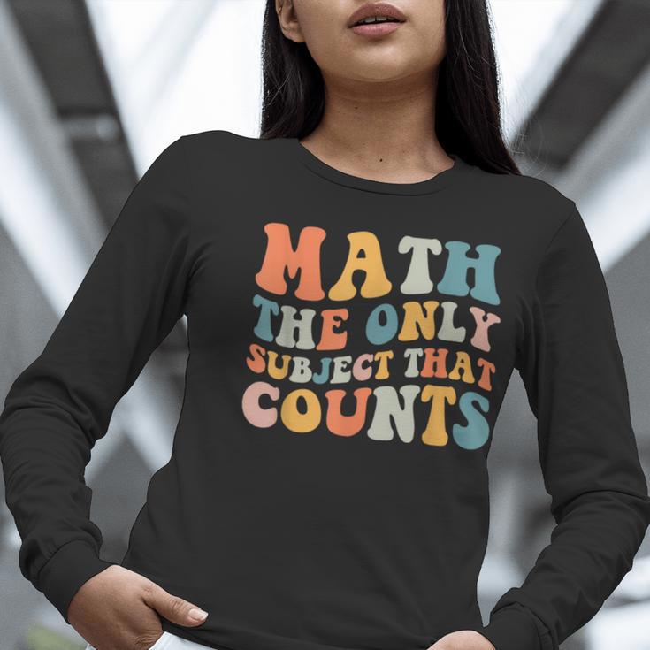 Groovy Math Is The Only Subject That Counts Math Teacher For Men Women Girls Kids Women Long Sleeve T-Shirt, Groovy Teacher Shirts, funny gift Groovy Math Is The Only Subject That Counts Math Teacher For Men Women Girls Kids Women Long Sleeve T-Shirt, Groovy Teacher Shirts, funny gift