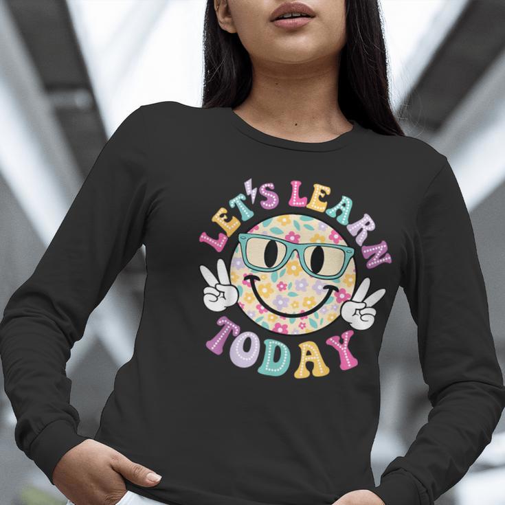 Groovy Retro Lets Learn Today Teacher Student Back To School Women Long Sleeve T-Shirt, Groovy Teacher Shirts, funny gift Groovy Retro Lets Learn Today Teacher Student Back To School Women Long Sleeve T-Shirt, Groovy Teacher Shirts, funny gift