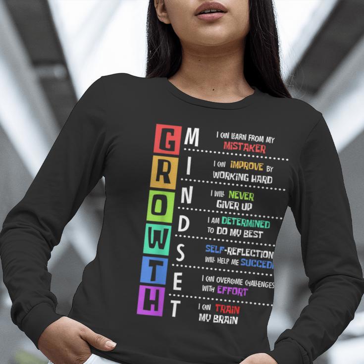 Growth Mindset Positive Motivational Classroom Teacher Learn Women Long Sleeve T-Shirt, funny gift Growth Mindset Positive Motivational Classroom Teacher Learn Women Long Sleeve T-Shirt, funny gift
