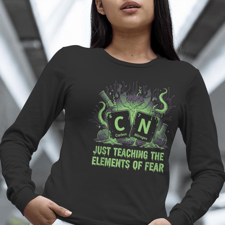 Halloween 67 Meme Science Chemistry Teacher Periodic Table Women Long Sleeve T-Shirt, Science Teacher Shirts, funny gift