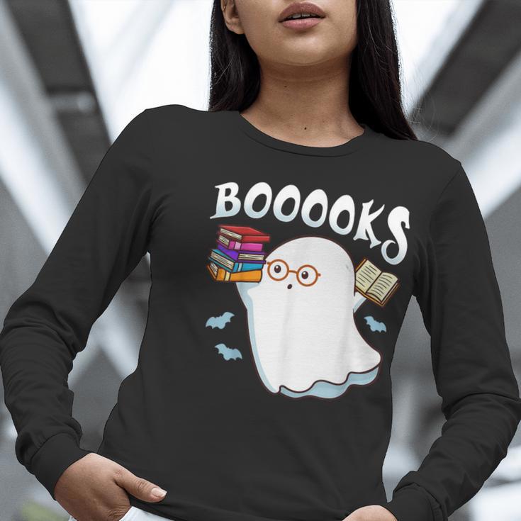 Halloween Books Librarian English Teacher Reader Reading Women Long Sleeve T-Shirt, English Teacher Shirts, funny gift