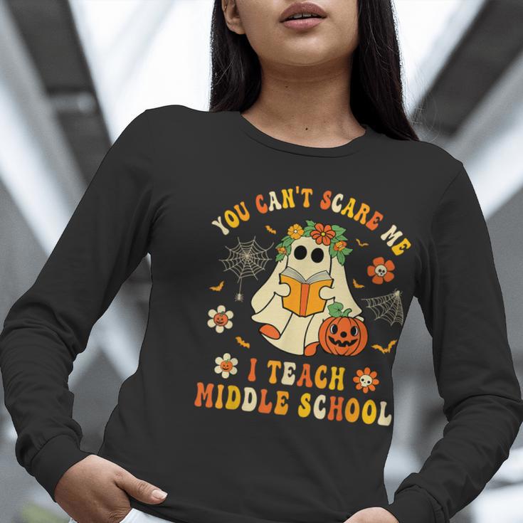 Halloween You Can't Scare Me I Teach Middle School Teacher Women Long Sleeve T-Shirt, funny gift Halloween You Can't Scare Me I Teach Middle School Teacher Women Long Sleeve T-Shirt, funny gift