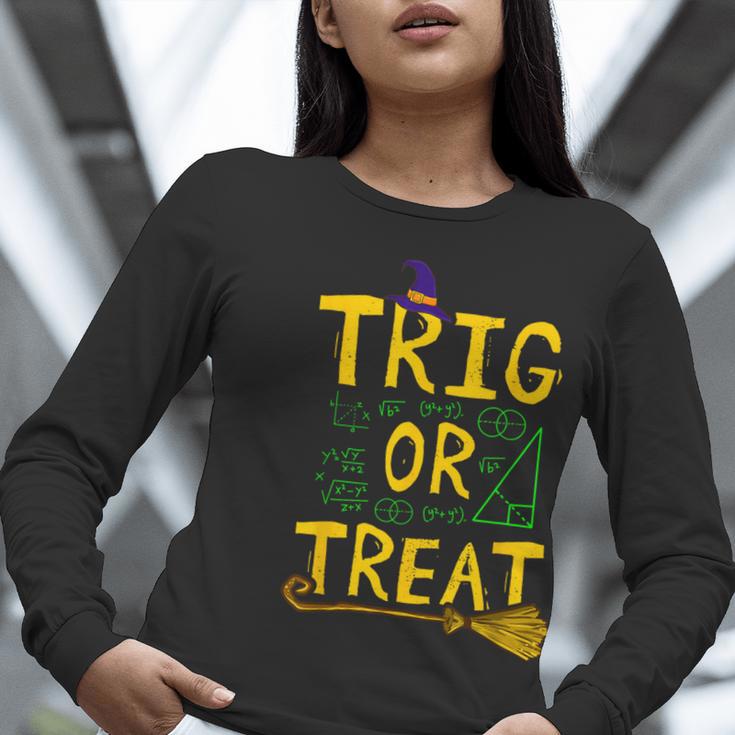 Halloween Math Teacher Trig Or Treat Student School College Women Long Sleeve T-Shirt, funny gift Halloween Math Teacher Trig Or Treat Student School College Women Long Sleeve T-Shirt, funny gift